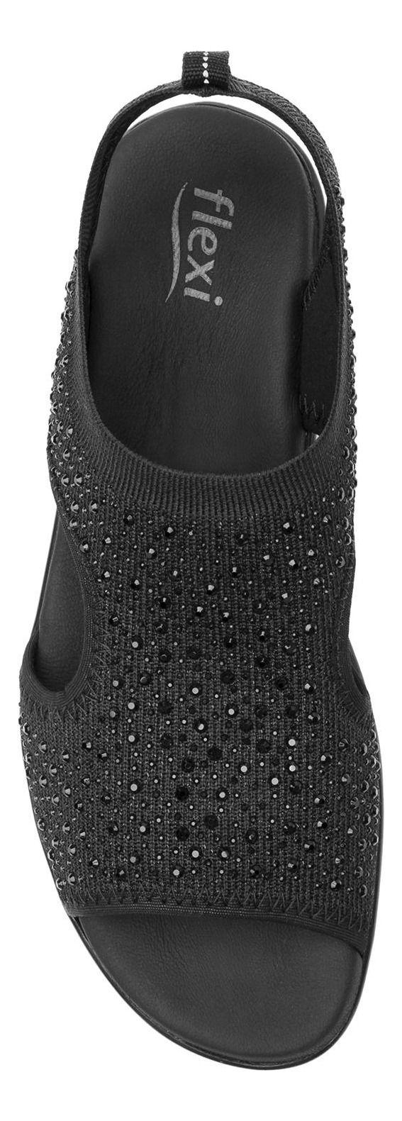 Sandalia Mujer Gaia Negro Flexi-5