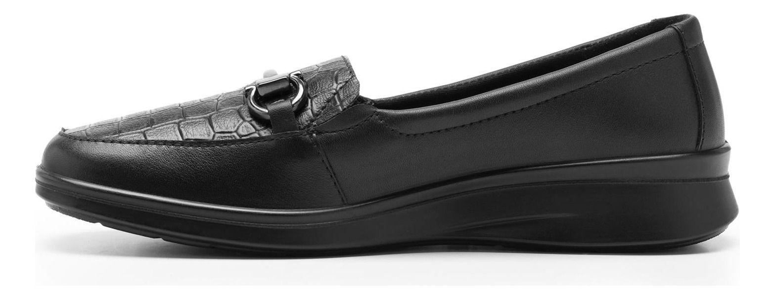 Mocasín Mujer Cuero Jenelle 124502 Negro Flexi-2
