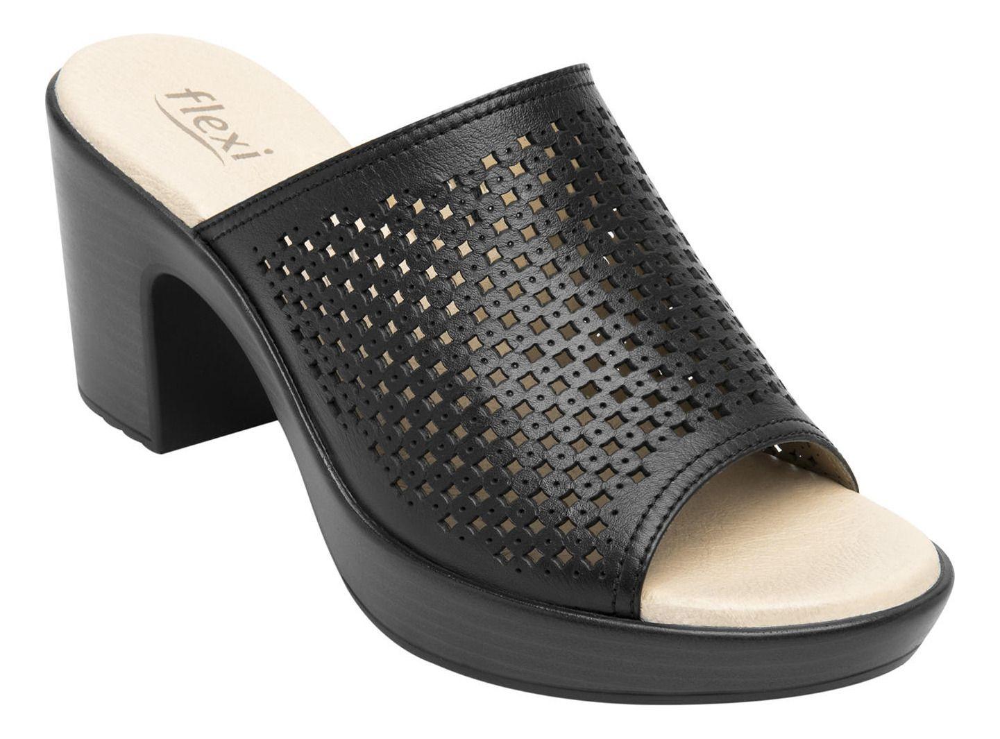 Sandalia Mujer Cuero Lory Negro Flexi-1
