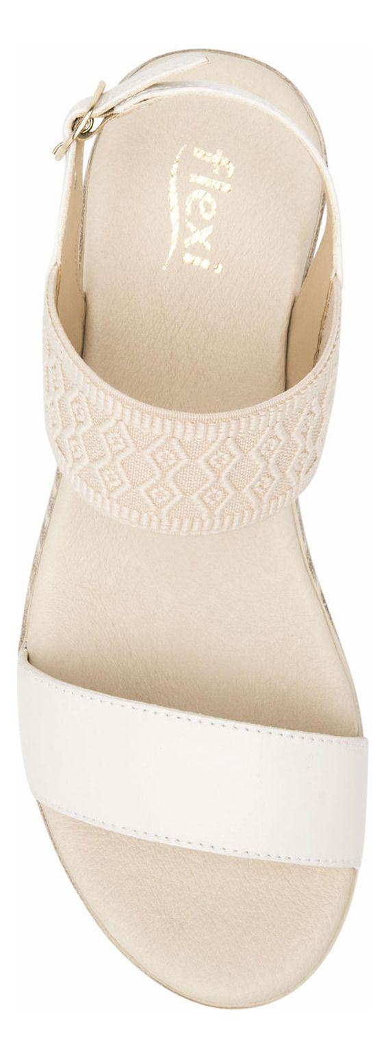 Sandalia Mujer Cuero Emily Blanco Flexi-2