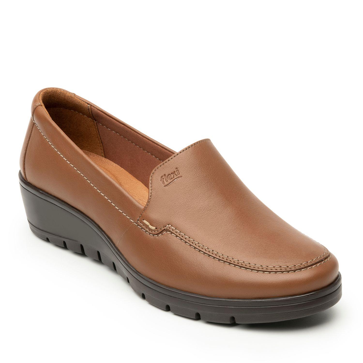 Zapato Mujer Cuero Cataleya Cafe Flexi-1