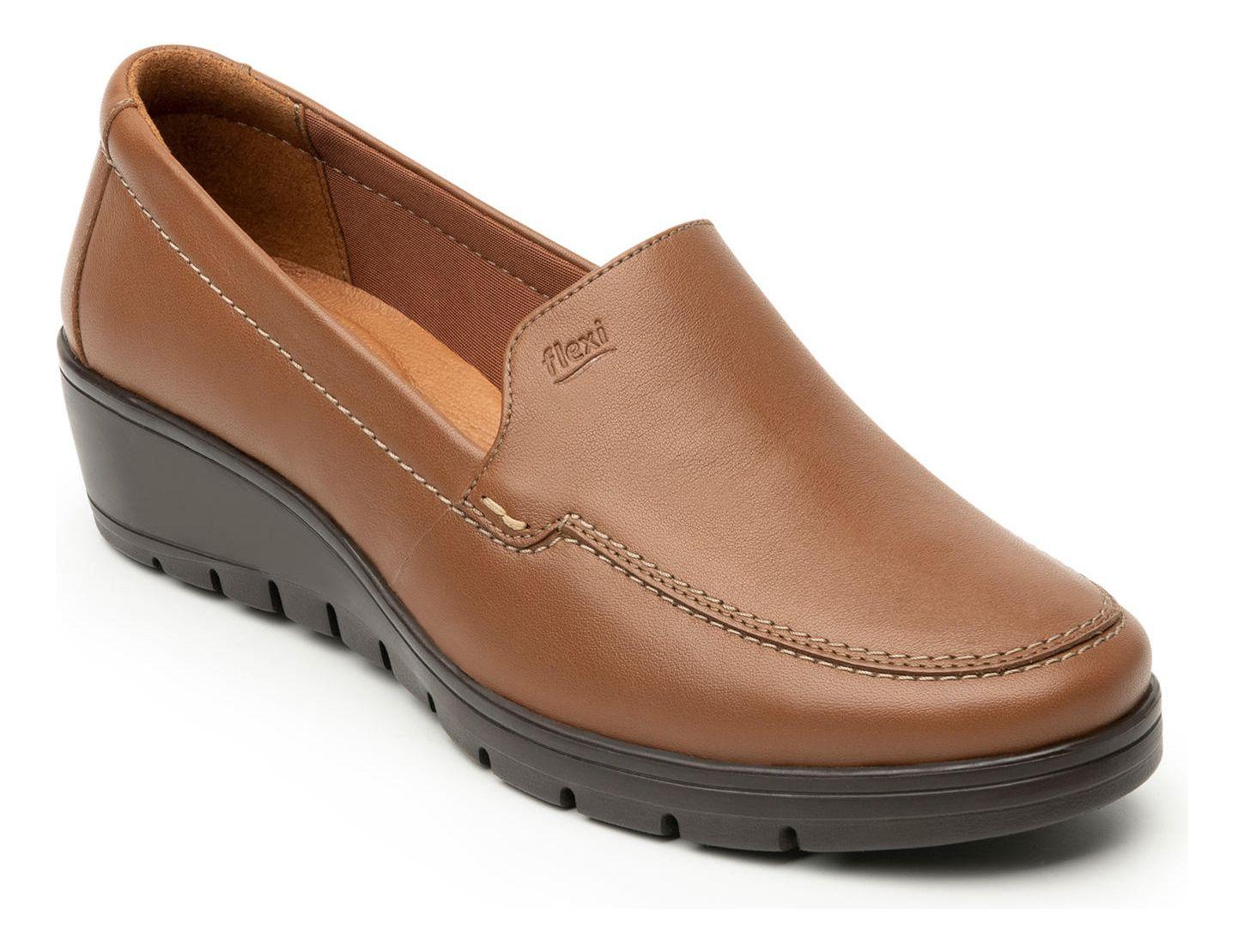 Zapato Mujer Cuero Cataleya Cafe Flexi-8