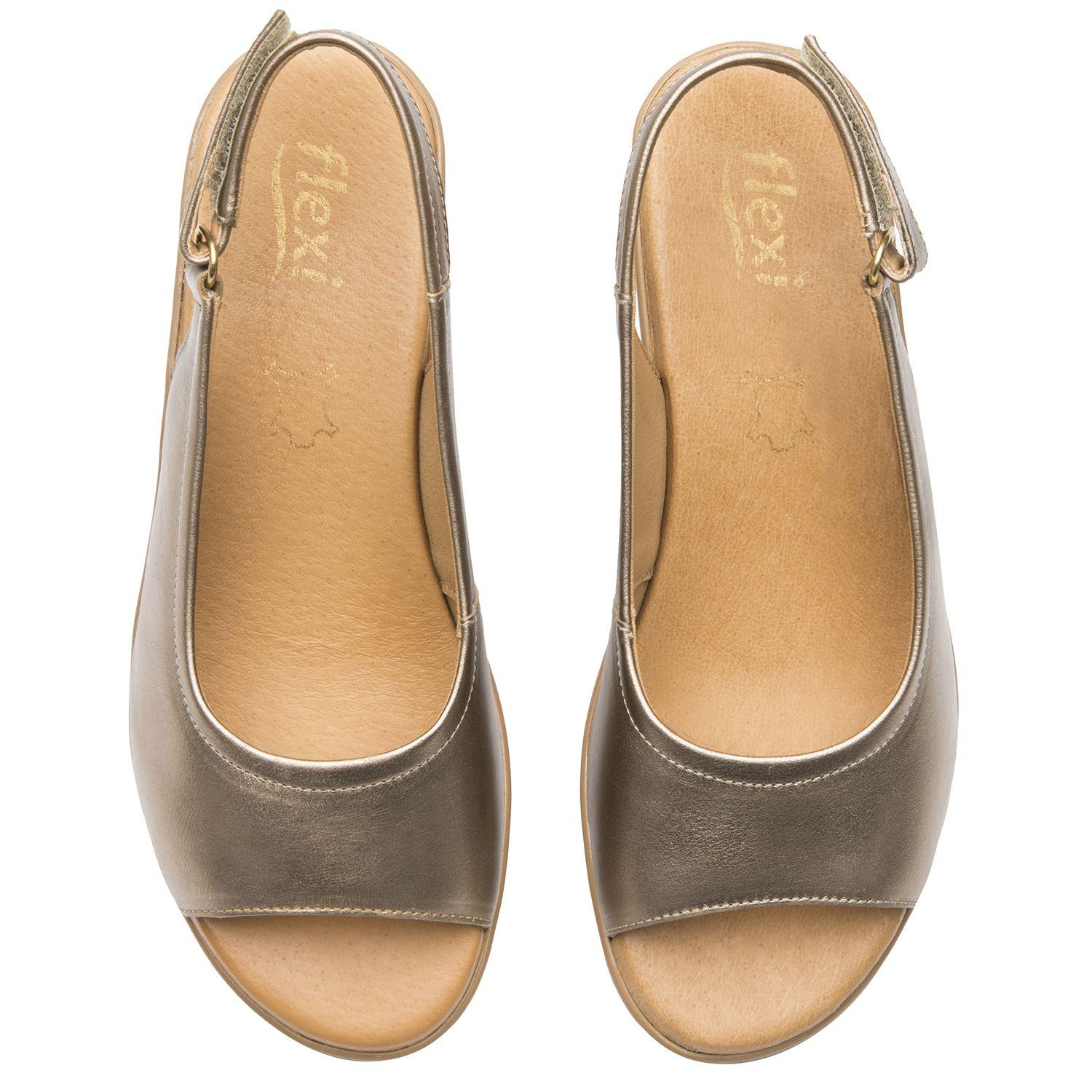 Sandalia Mujer Zura 123717 Dorada Flexi-5