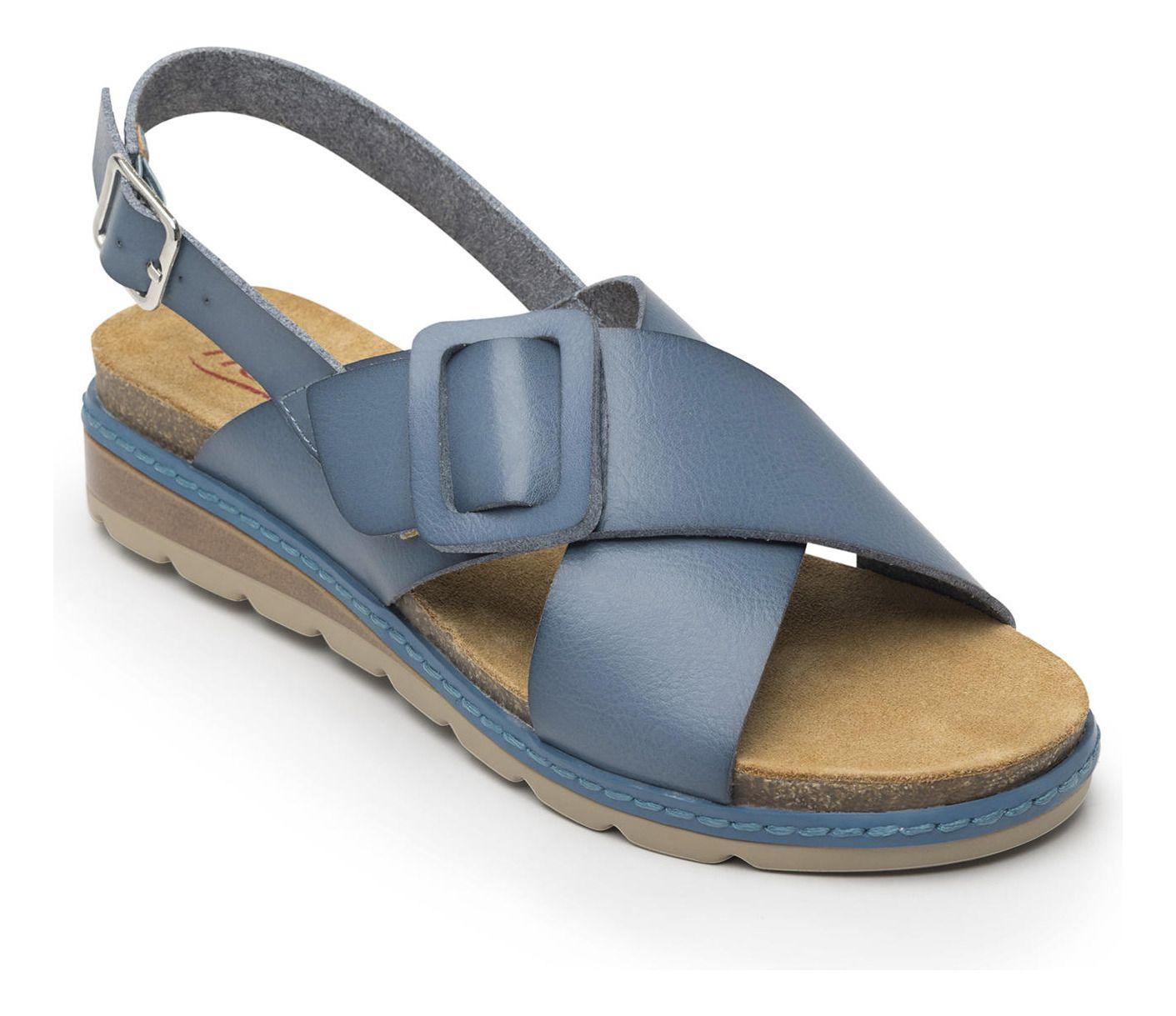 Sandalia Mujer Cassia 129501 Azul Flexi-9