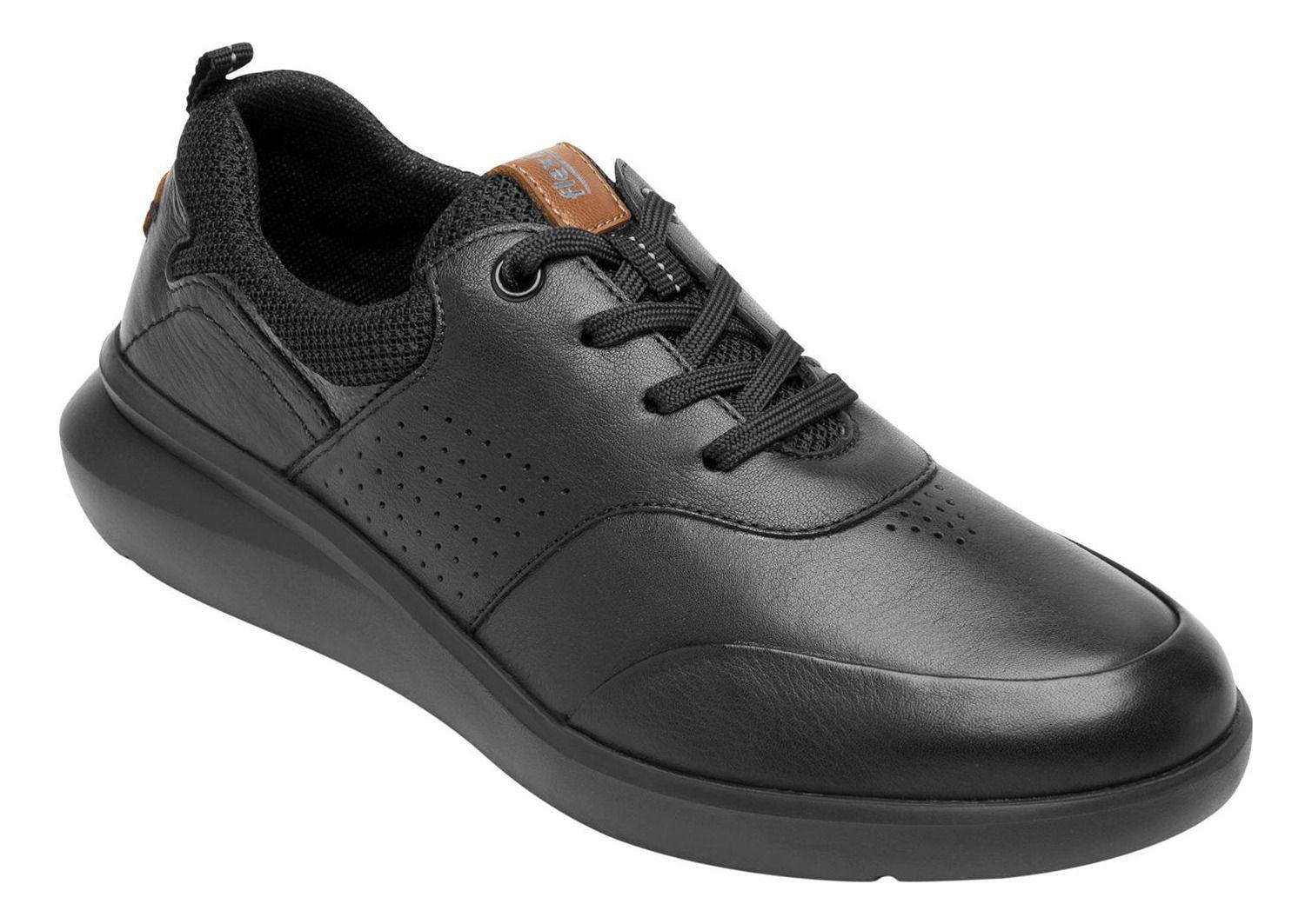 Zapatilla Mujer Cuero Alisha Negro Flexi-0