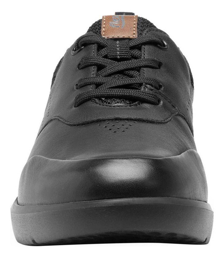 Zapatilla Mujer Cuero Alisha Negro Flexi-3