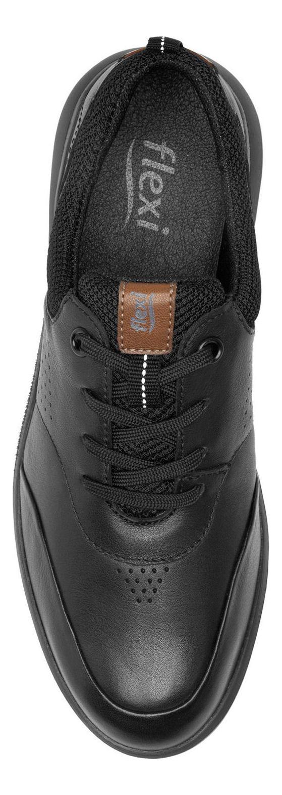 Zapatilla Mujer Cuero Alisha Negro Flexi-5