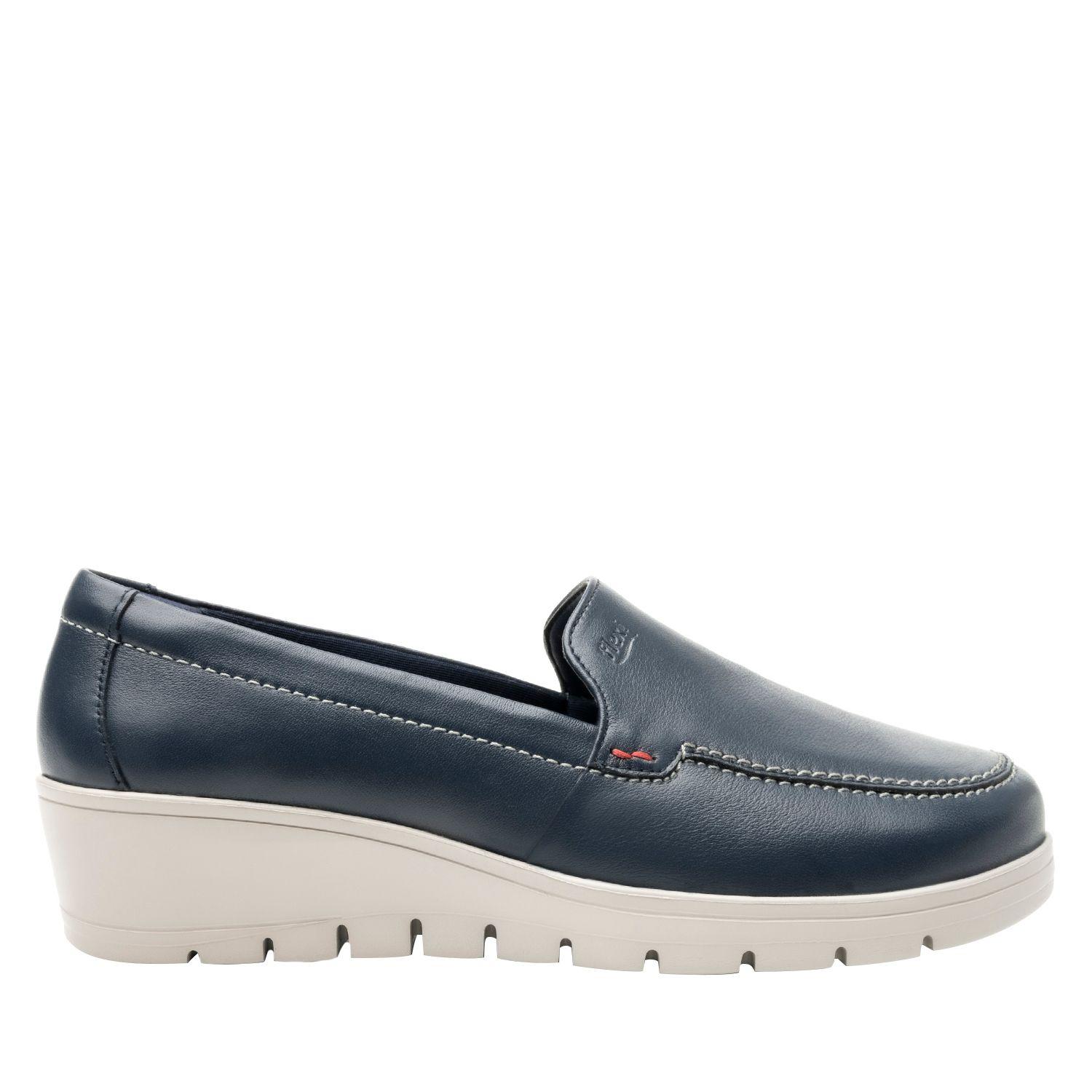 Zapato Mujer Cuero Cataleya Azul Flexi-0