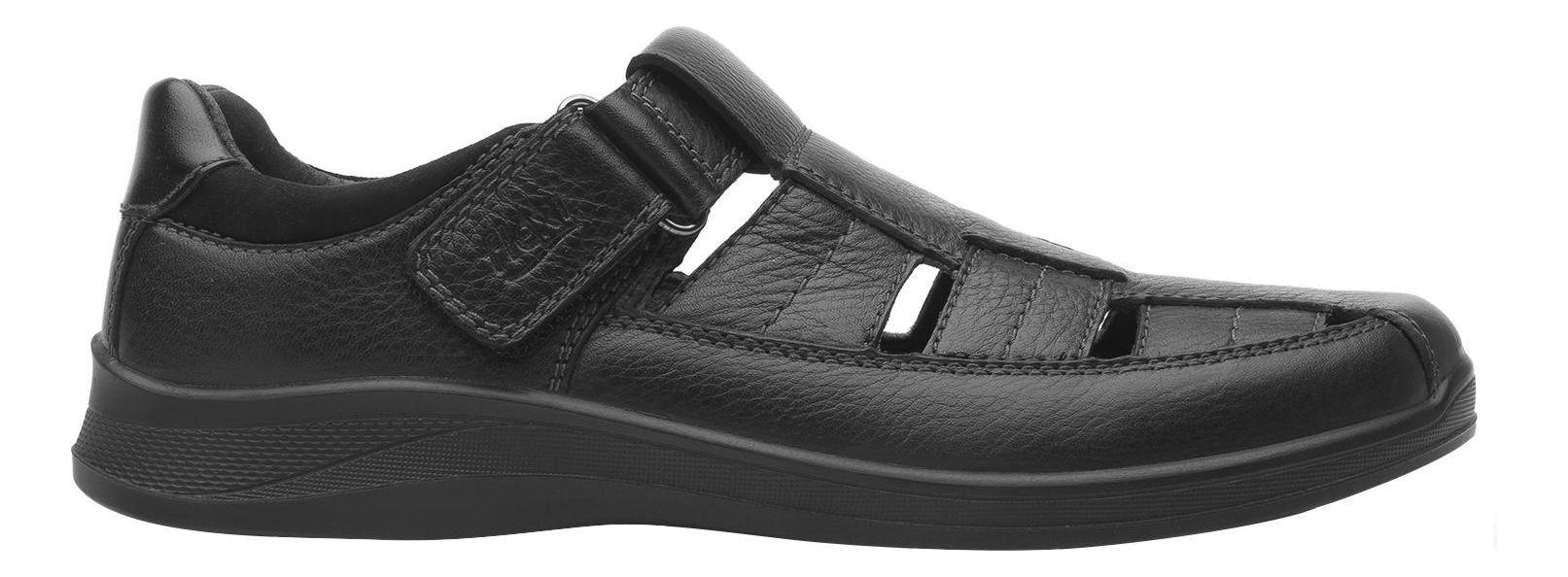 Sandalia Hombre Cuero Santiago Negro Flexi-0