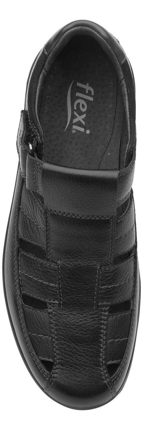 Sandalia Hombre Cuero Santiago Negro Flexi-6