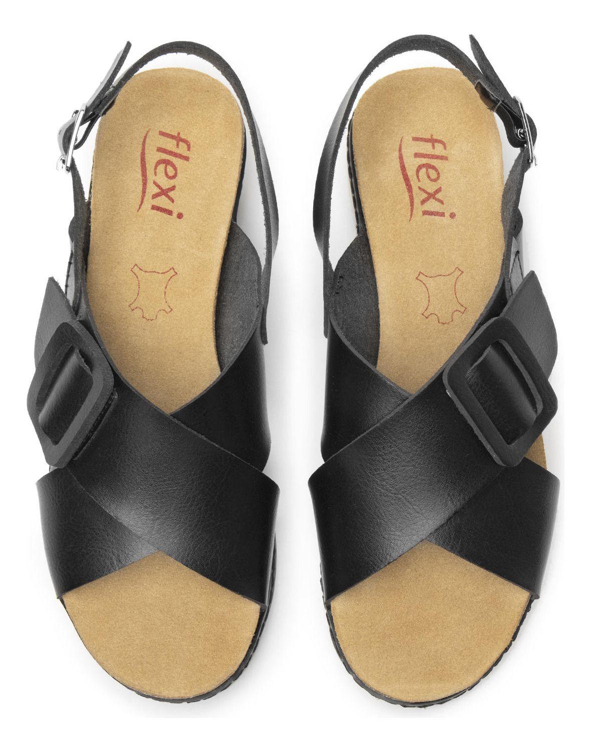 Sandalia Mujer Cassia 129501 Negro Flexi-5