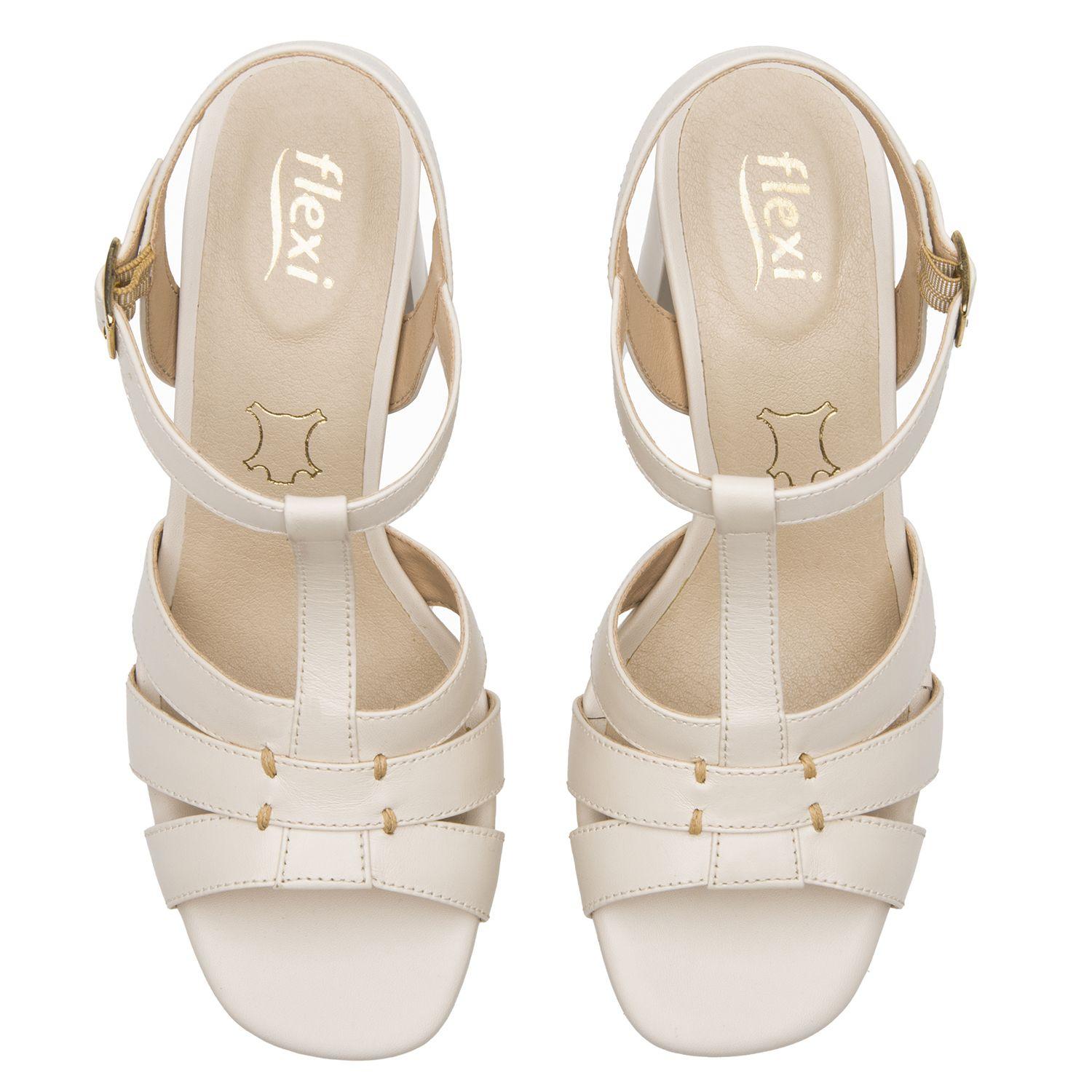 Sandalia Mujer Katnis 134401 Blanco Algodón Flexi-5