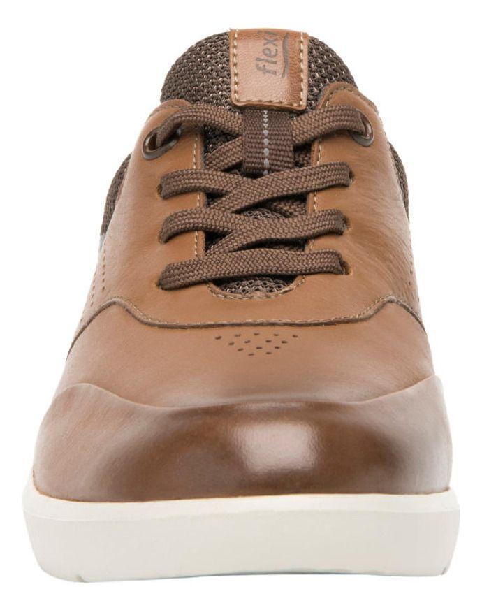 Zapatilla Mujer Cuero Alisha Café Flexi-3