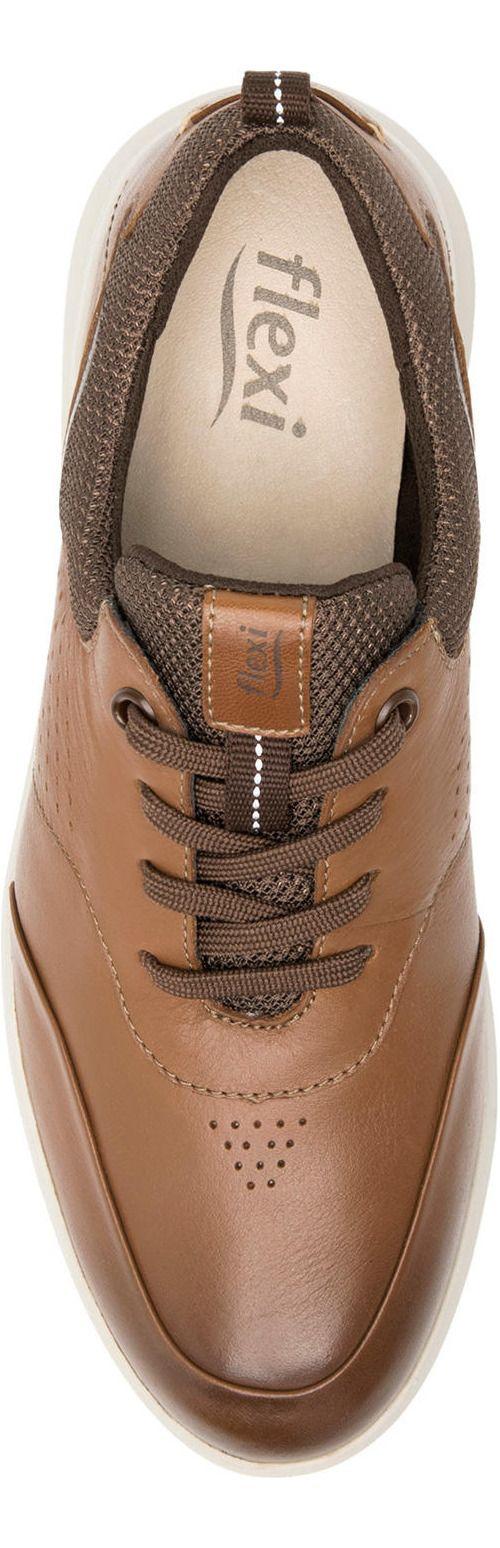 Zapatilla Mujer Cuero Alisha Café Flexi-5