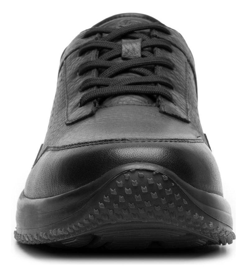 Zapatilla Hombre Cuero Flyer 410701 Negro Flexi-3