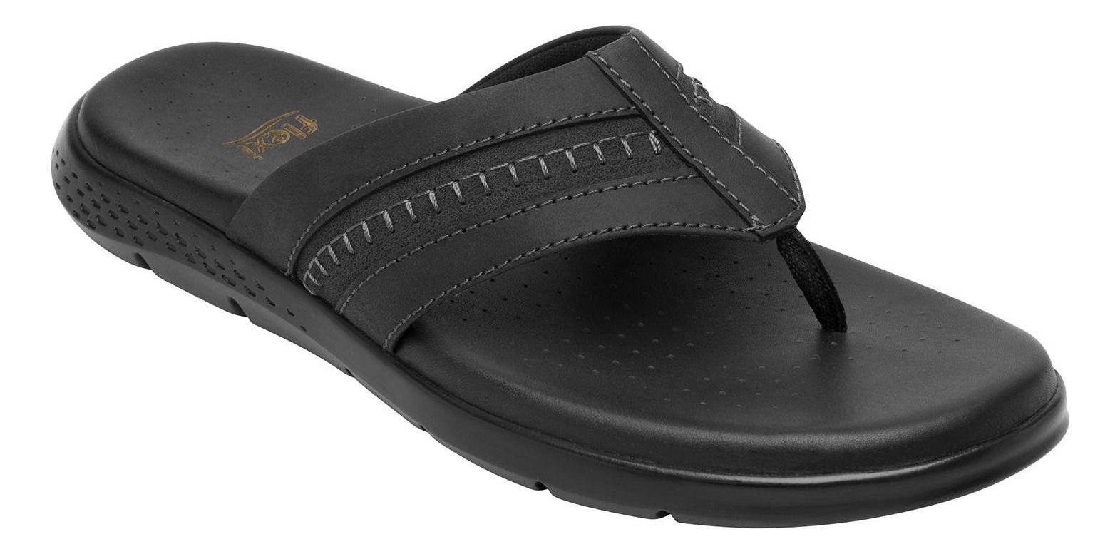 Sandalia Hombre Cuero Odin Negro Flexi-1
