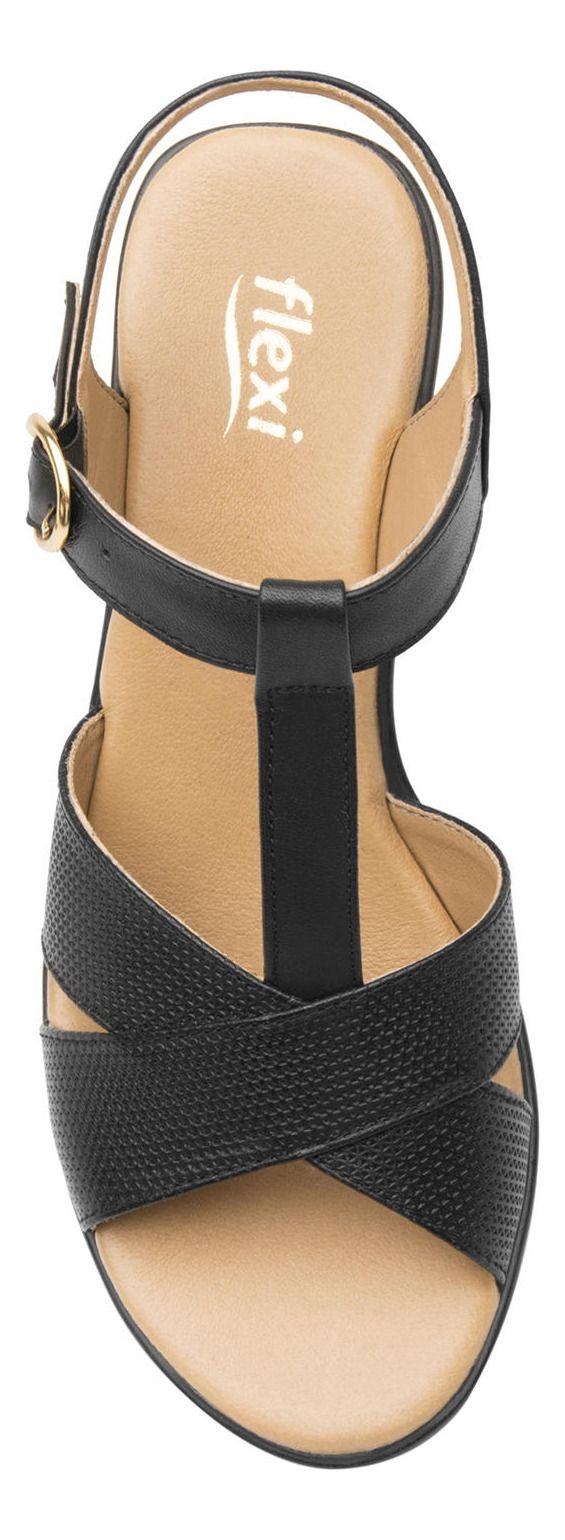 Sandalia Mujer Cuero Lory Negro Flexi-5