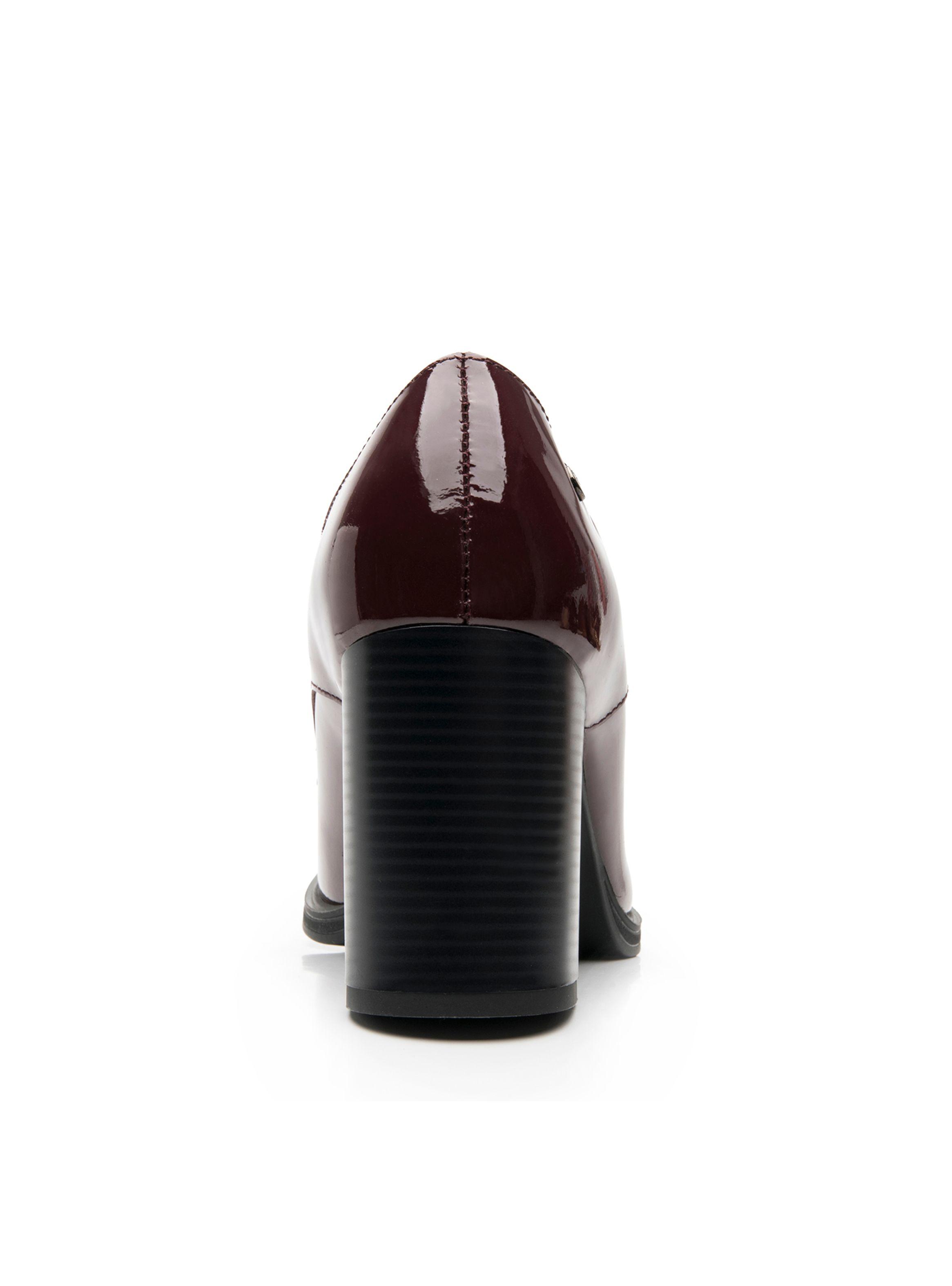 Bootie Mujer Mariela 130610 Burdeo Charol Flexi-4
