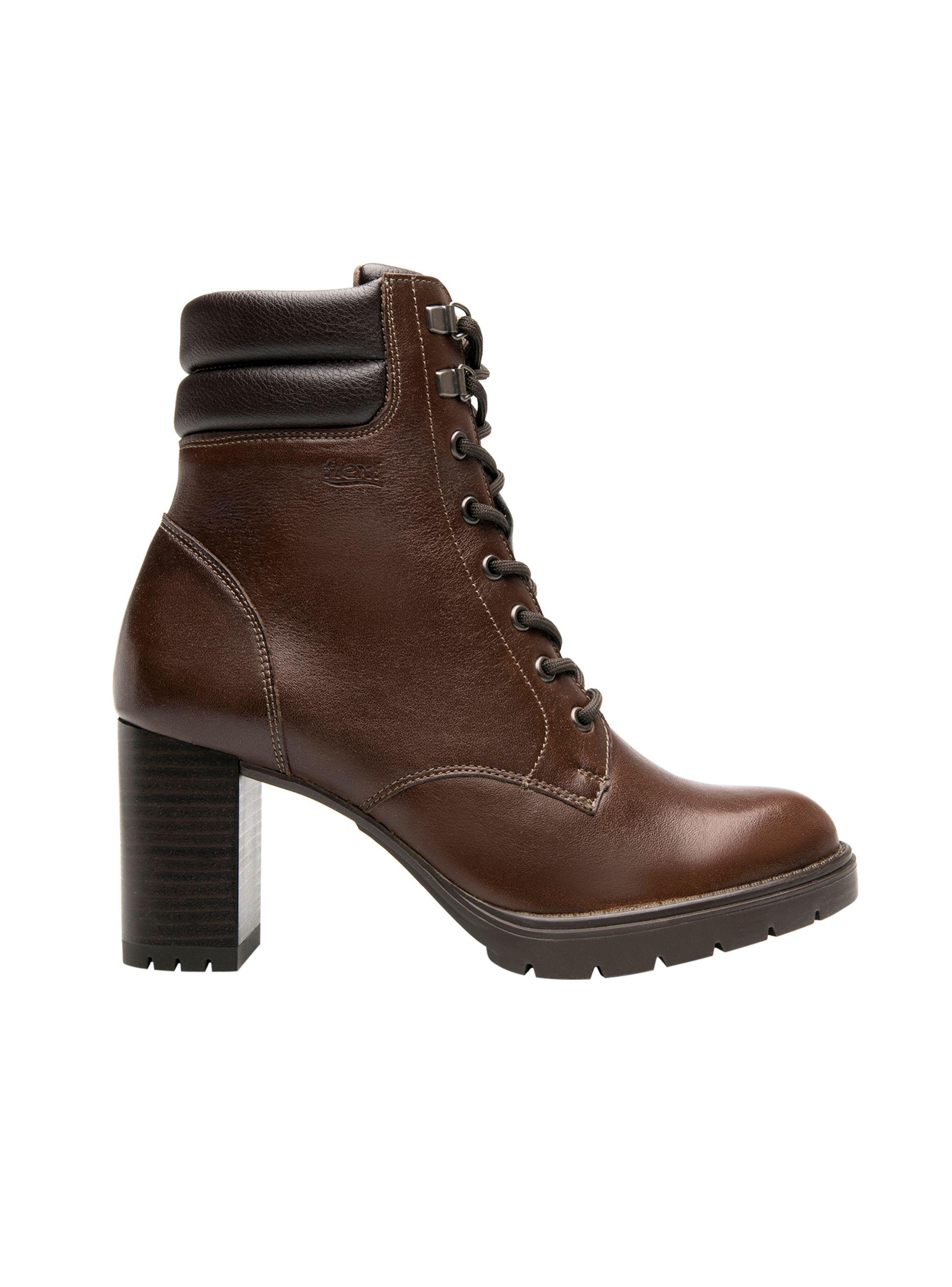 Botín Mujer Carline 137105 Café Oscuro Flexi-0