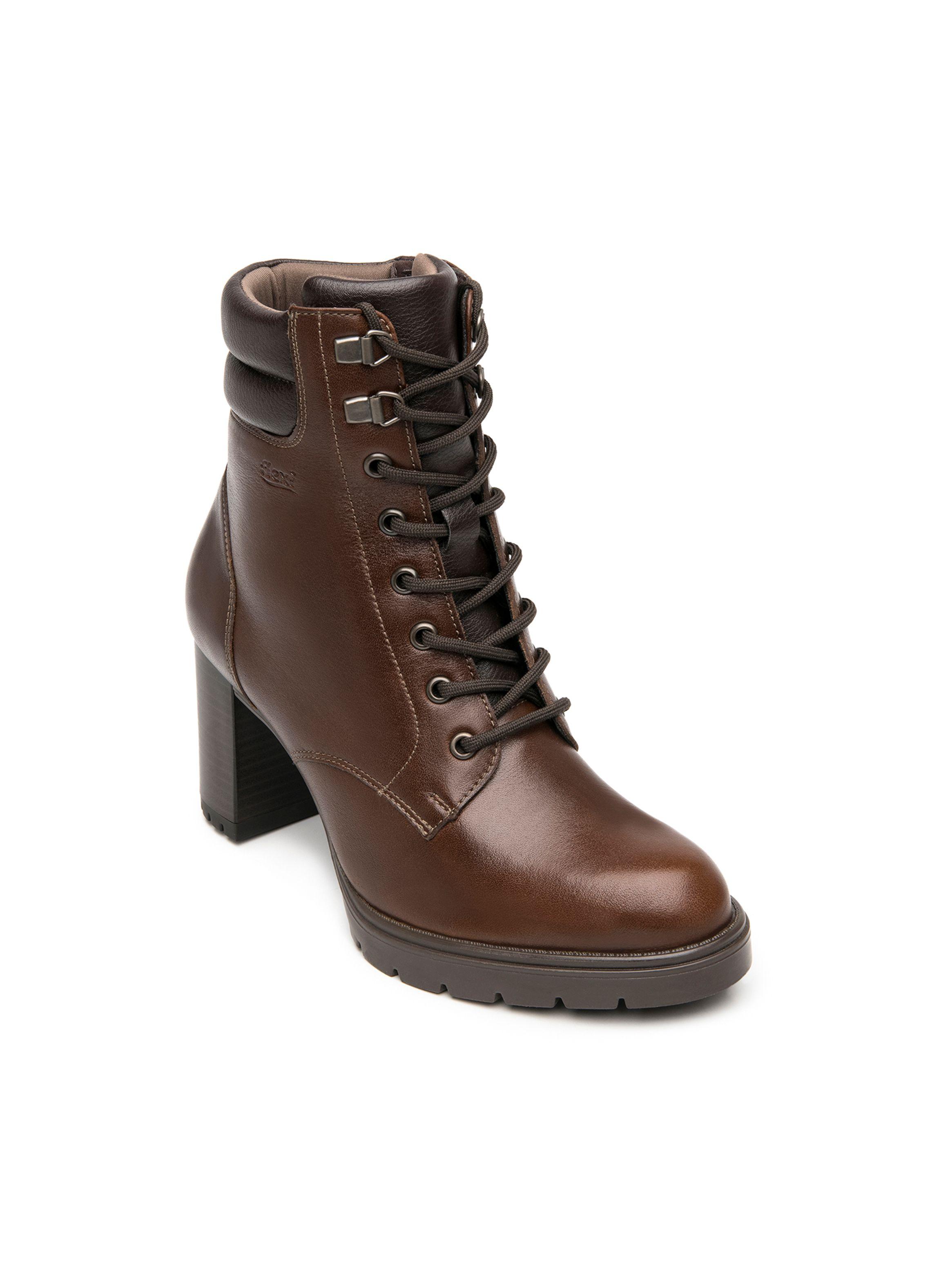 Botín Mujer Carline 137105 Café Oscuro Flexi-1