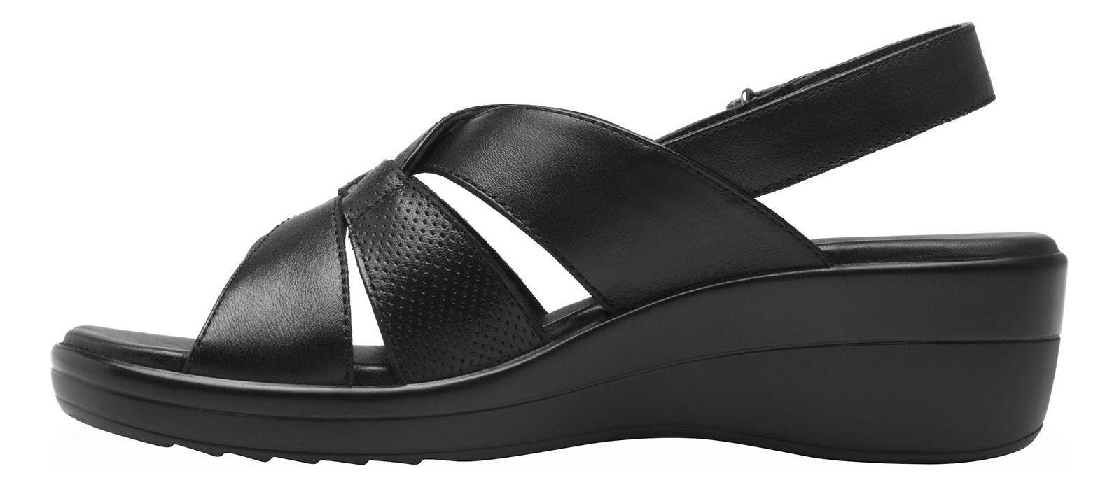 Sandalia Mujer Cuero Amapola Negro Flexi-2