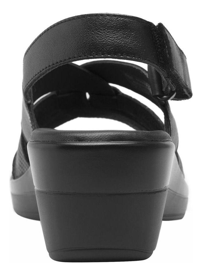 Sandalia Mujer Cuero Amapola Negro Flexi-3