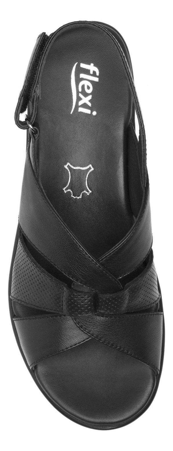 Sandalia Mujer Cuero Amapola Negro Flexi-4