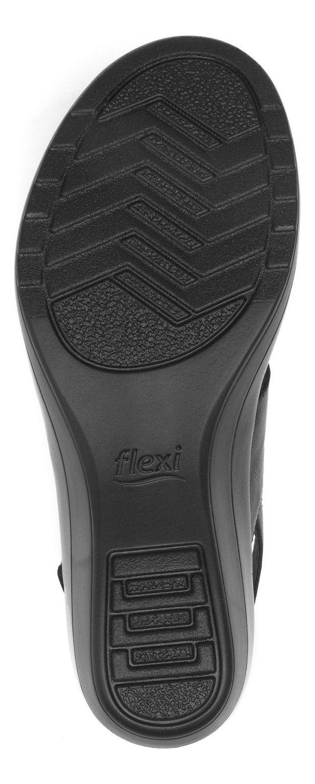 Sandalia Mujer Cuero Amapola Negro Flexi-5