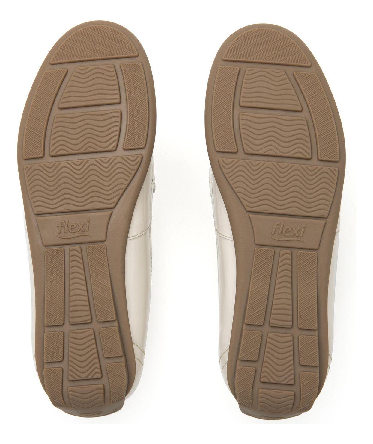 Mocasín Mujer Cuero Pamela 124304 Blanco Perla Flexi-6