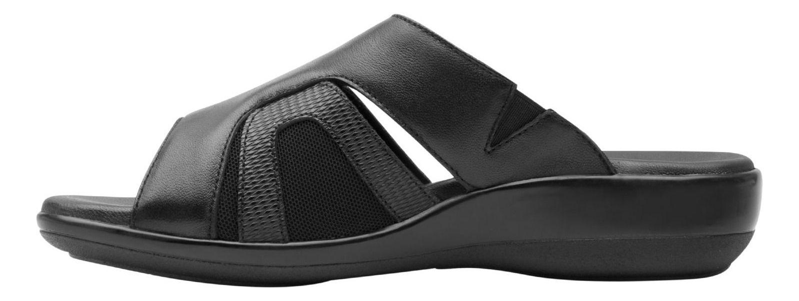 Sandalia Mujer Cuero Gaia Negro Flexi-2