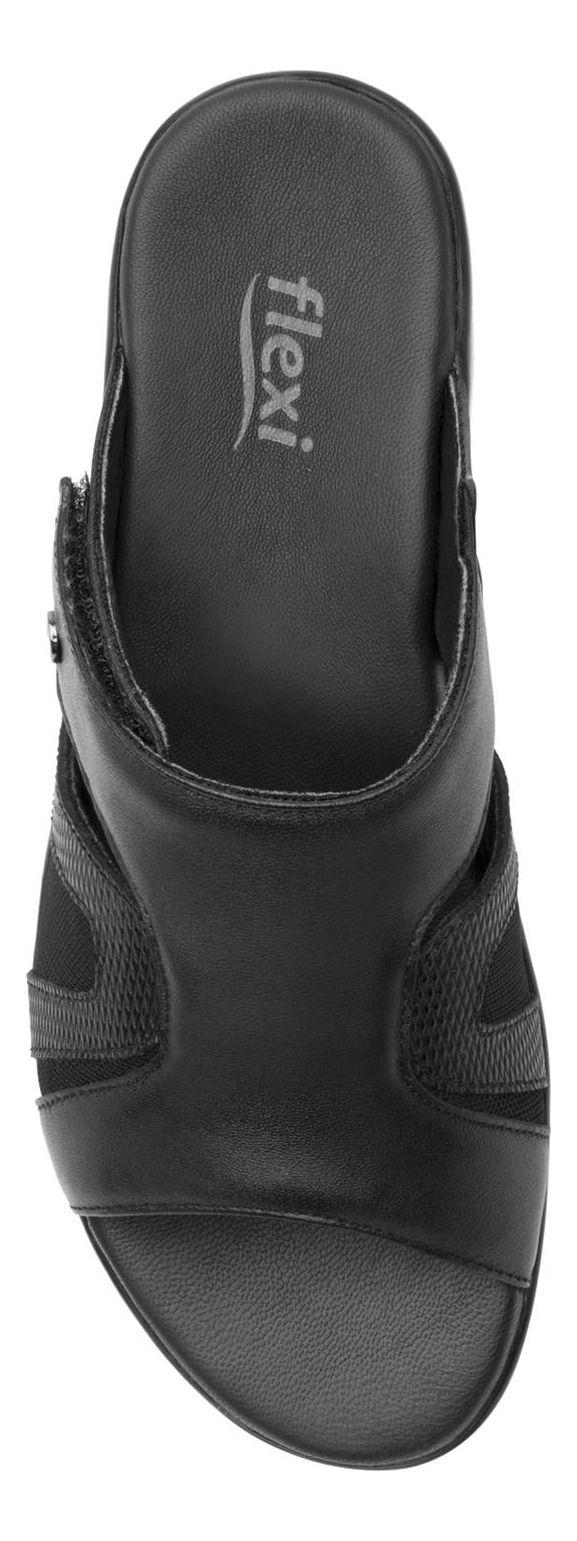 Sandalia Mujer Cuero Gaia Negro Flexi-5