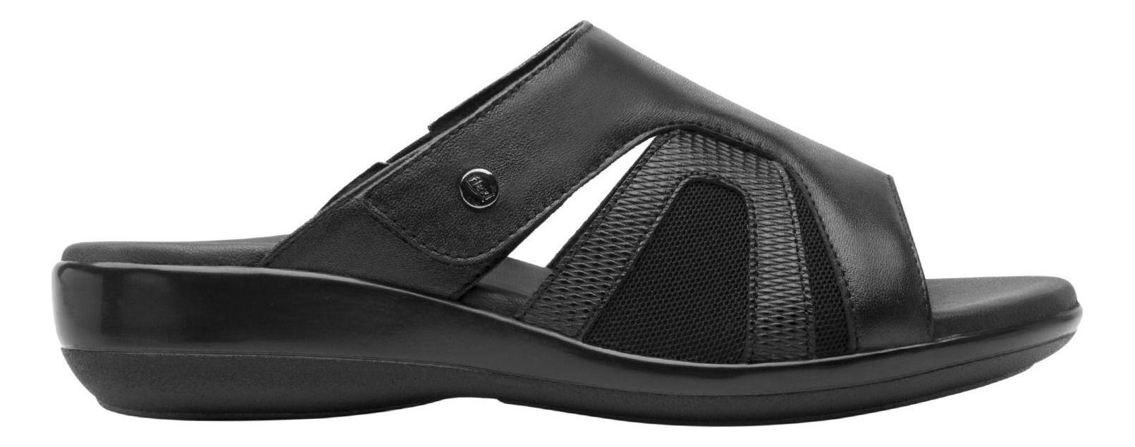 Sandalia Mujer Cuero Gaia Negro Flexi-4