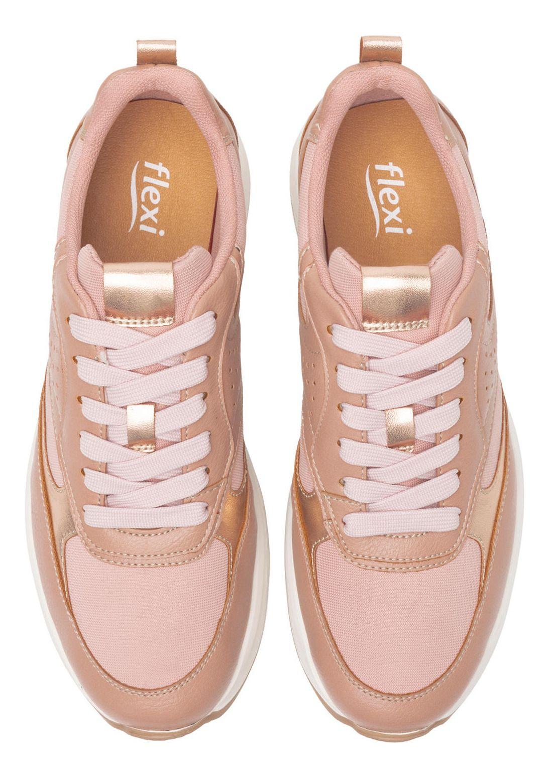 Zapatilla Mujer Nat 127102 Rosa Flexi-5