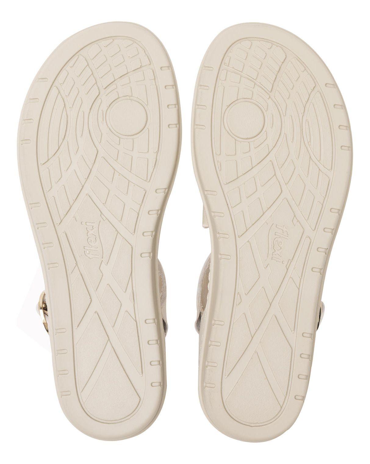 Sandalia Mujer Peonia 100227 Blanco Crema Flexi-4
