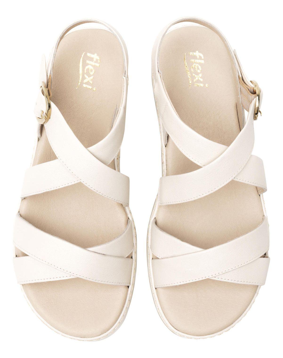 Sandalia Mujer Peonia 100227 Blanco Crema Flexi-5