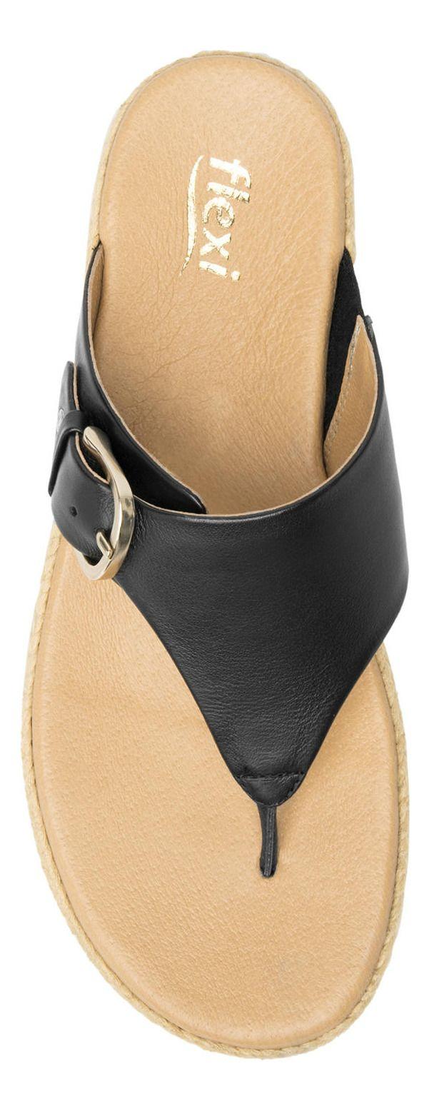 Sandalia Mujer Cuero Peonia Negro Flexi-6