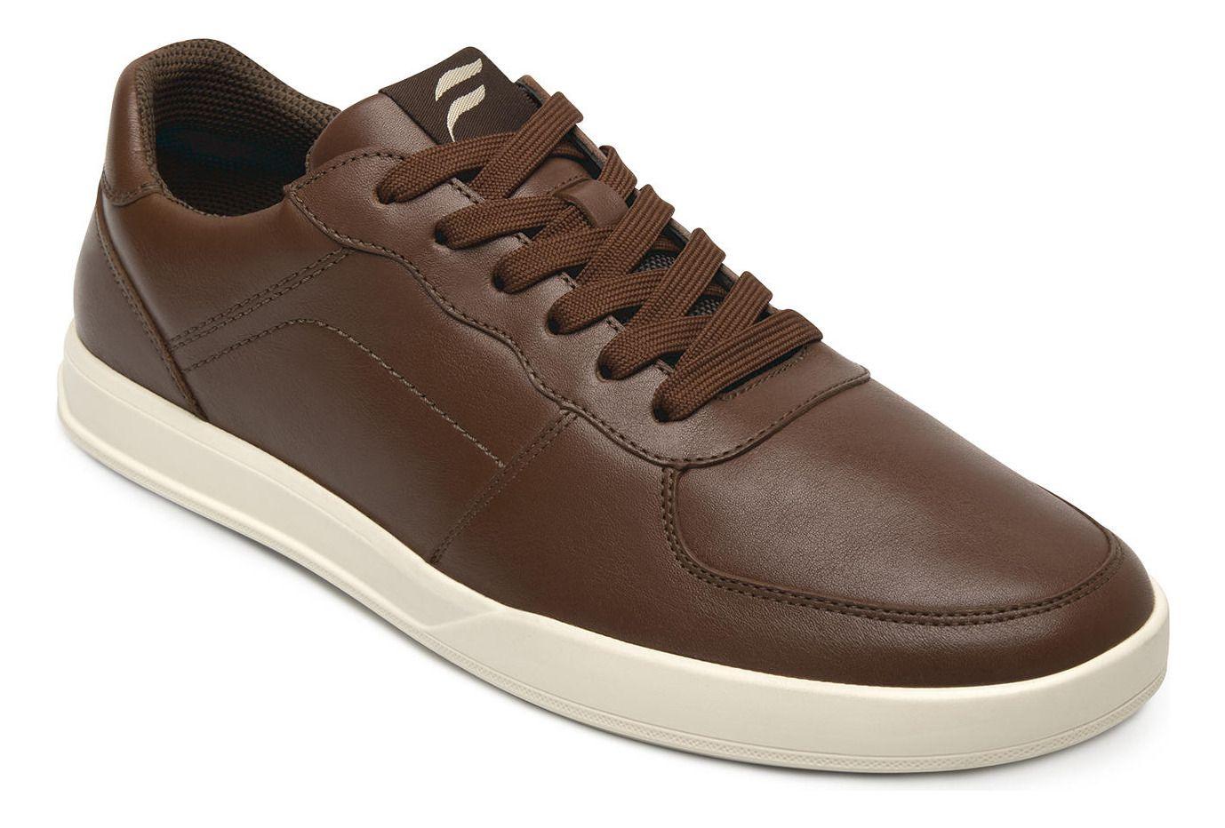 Zapatilla Hombre Creta 412408 Café Flexi-2