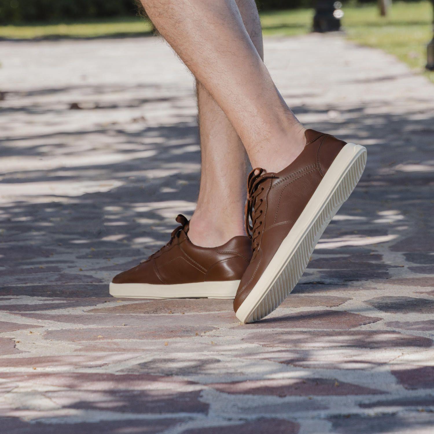 Zapatilla Hombre Creta 412408 Café Flexi-2