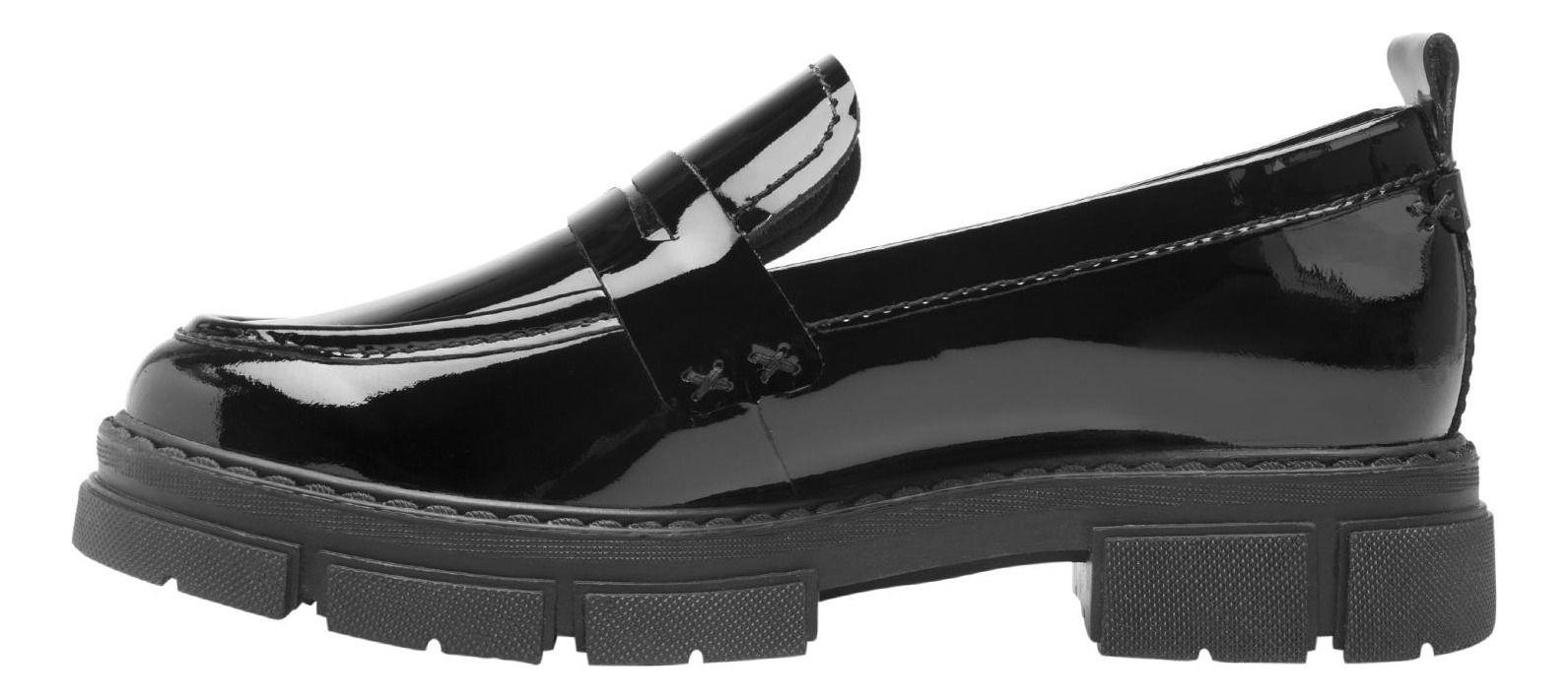Mocasín Mujer Cuero Dune 124602 Negro Flexi-2