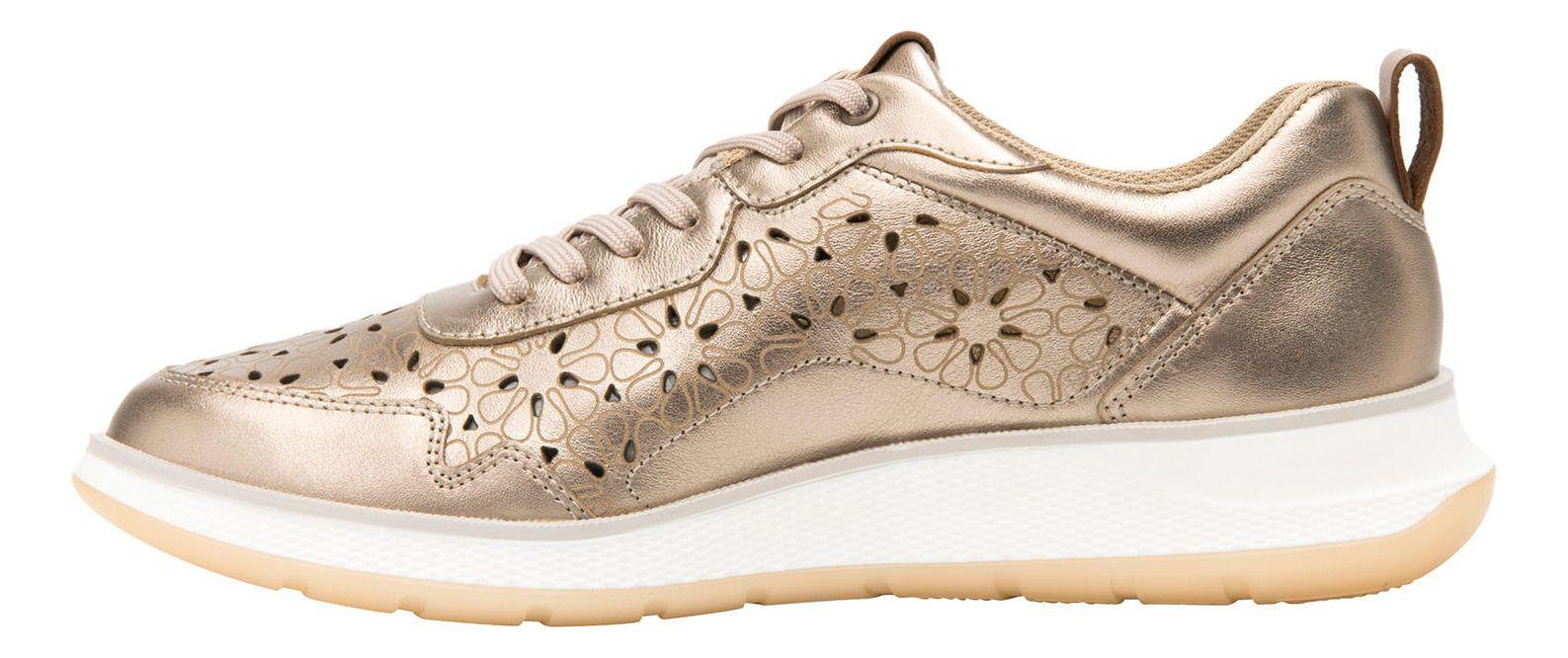 Zapatilla Mujer Cuero Rosaura Dorado Flexi-2