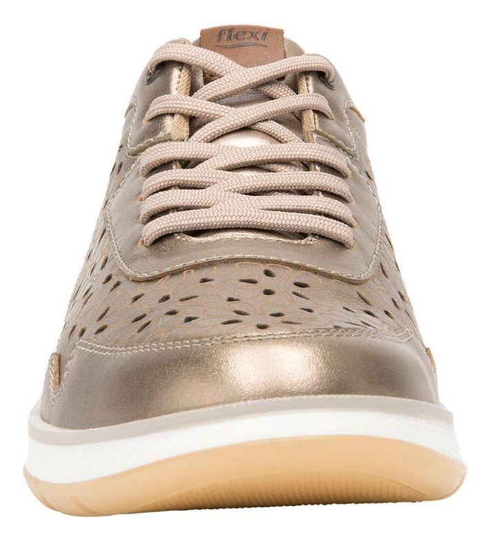 Zapatilla Mujer Cuero Rosaura Dorado Flexi-3