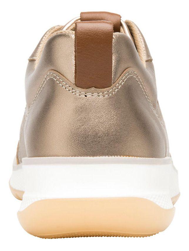 Zapatilla Mujer Cuero Rosaura Dorado Flexi-4