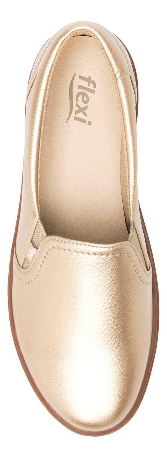 Zapatilla Mujer Canoli Dorado Flexi-5