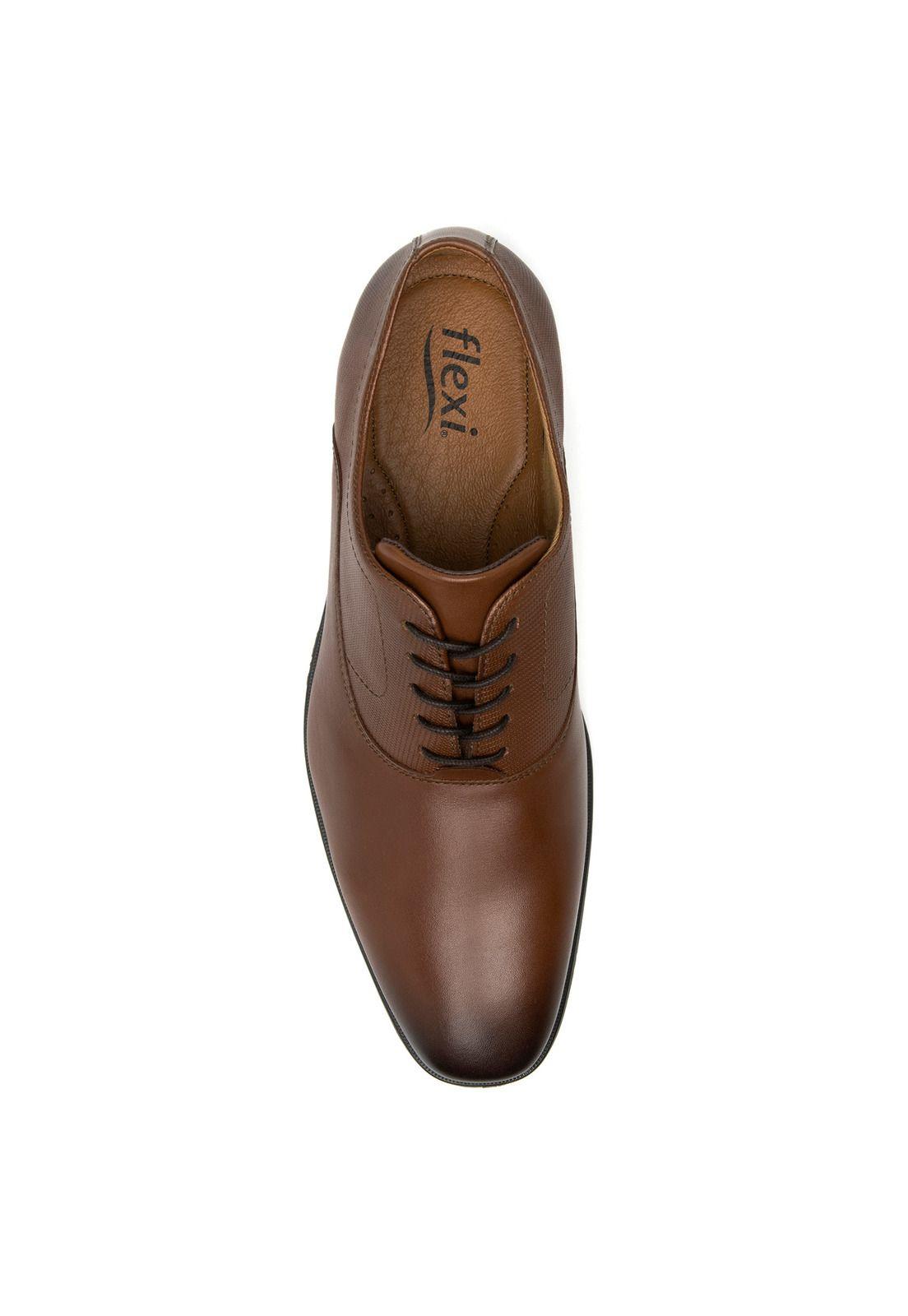 Zapato Hombre Cuero Crypto Café Flexi-2