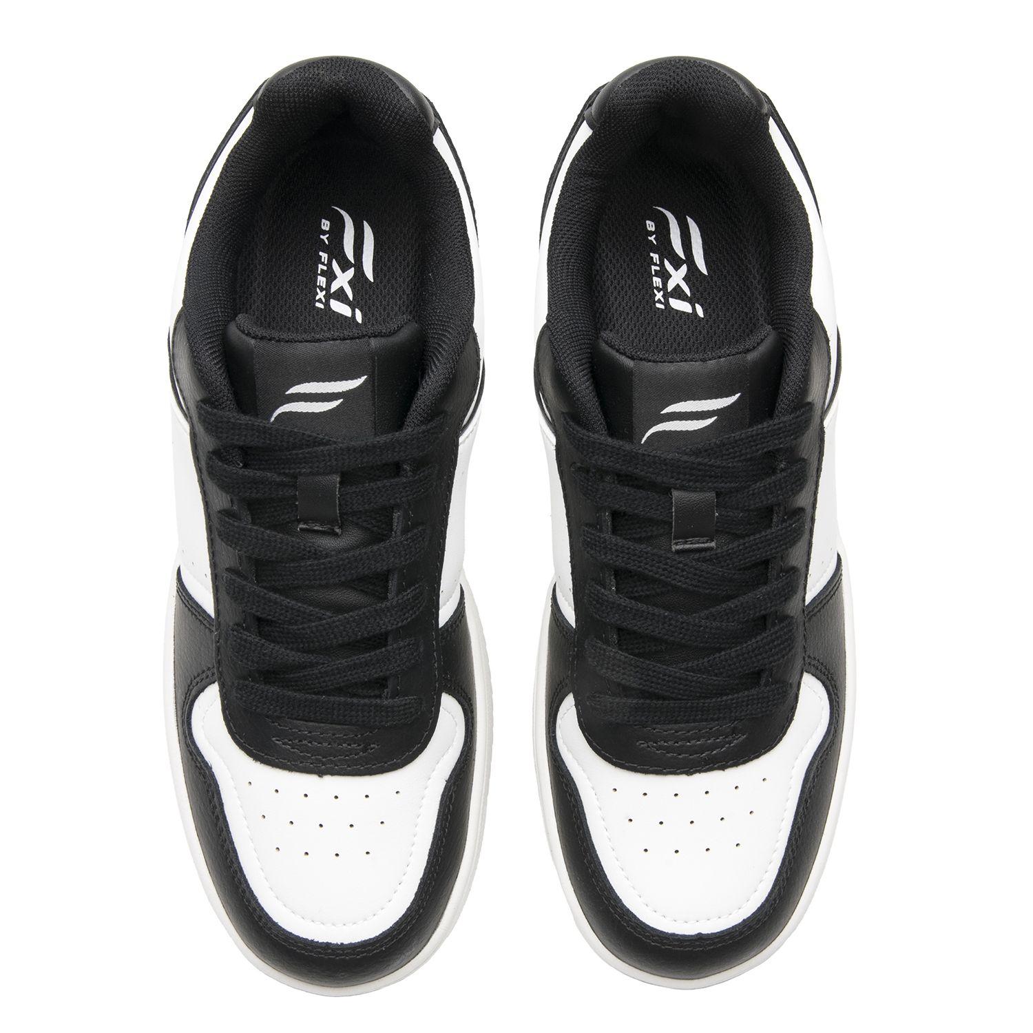 Zapatilla Mujer Inna 131604 Blanco y Negro Flexi-6