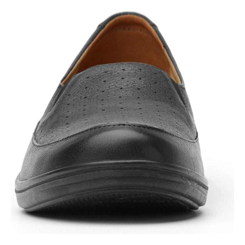 Zapato Mujer Cuero Castaña Negro Flexi-1