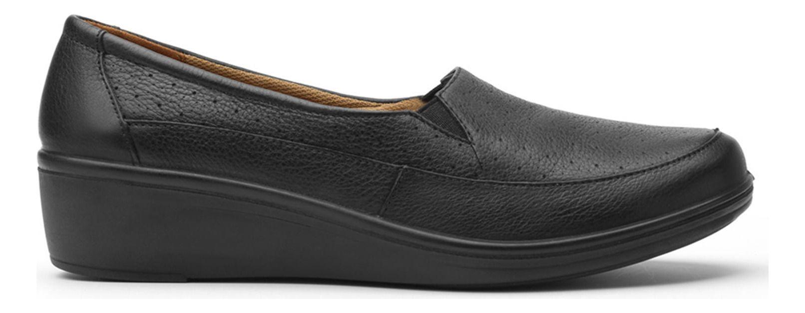 Zapato Mujer Cuero Castaña Negro Flexi-2
