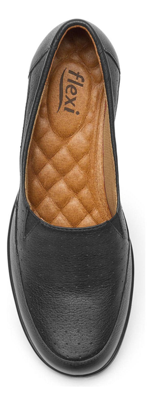 Zapato Mujer Cuero Castaña Negro Flexi-5