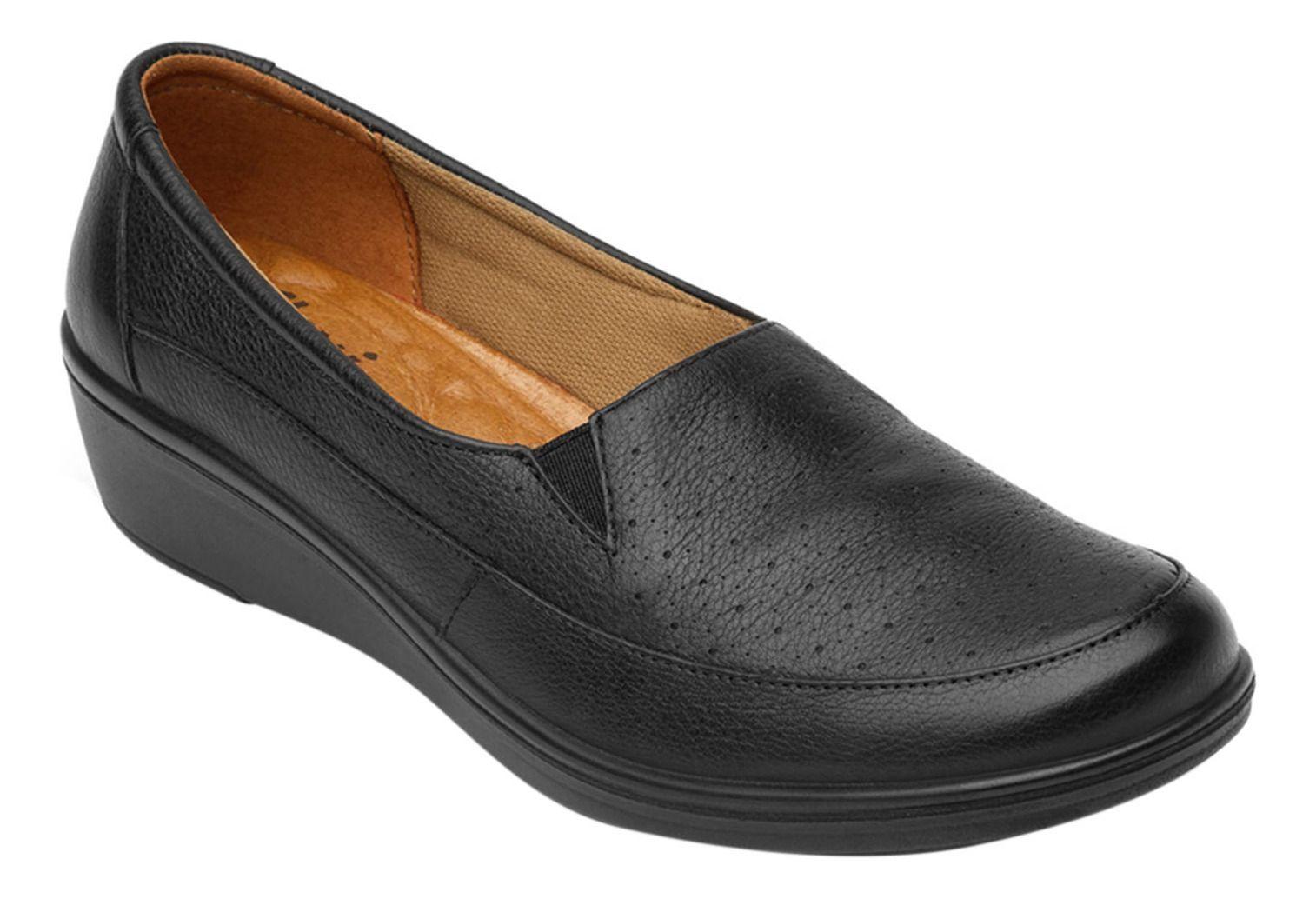 Zapato Mujer Cuero Castaña Negro Flexi-1