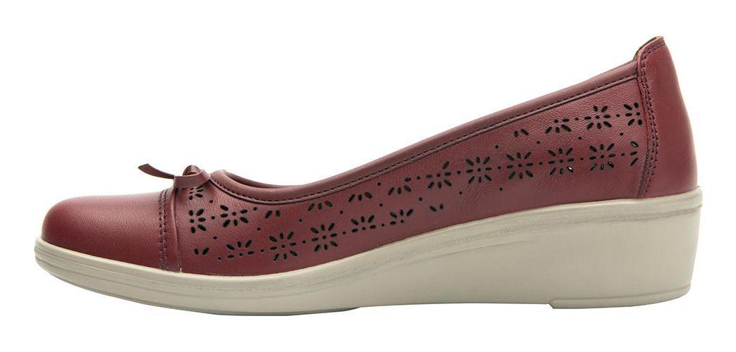 Zapato Mujer Cuero Castaña Rojo Flexi-3